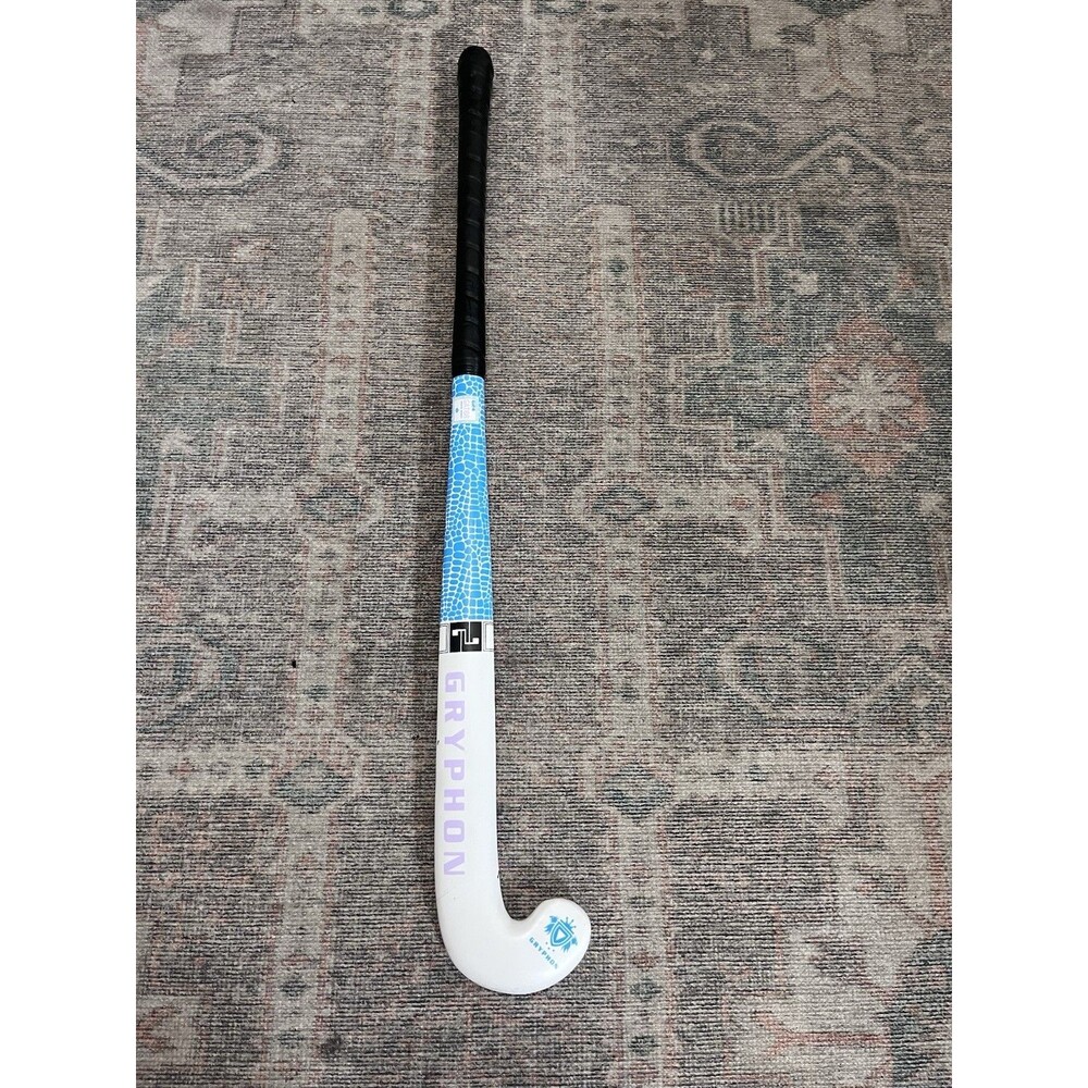 Gryphon Gator Wood Field Hockey Stick White Blue Youth Junior Beginner 32"